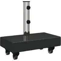 vidaXL Parasolvoet Zwart 45 x 25 x 45 cm Graniet