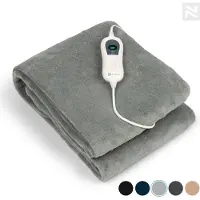 Nuvoo Elektrische bovendeken 160x120 cm l automatische uitschakeling oververhittingsbescherming 3 standen 120w warmtedeken licht