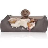 Knuffelwuff Orthopedisch hondenbed Outlander van laser-gewatteerd kunstleer XL 105 x 75cm