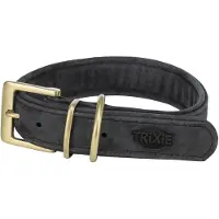 Trixie halsband hond pure leer zwart Xs 25-31x2,5 cm