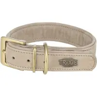 Trixie - Halsband Hond - Pure - Leer - Lichtgrijs - XS-S - 27-34X2,5 CM