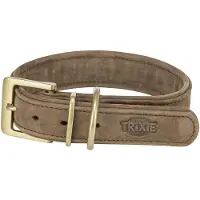 Trixie halsband hond pure leer bruin L-xl 52-63x4 cm