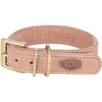 Trixie - Halsband - Hond - Pure Leer - Roze - M-L - 39-46X3,5 CM