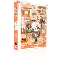 New York Puzzle Company Puzzel Cozy Night In - 500 stukjes