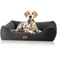 Knuffelwuff orthopedisch hondenbed met zacht konijnenbont-imitatie Schnuffelupagus XXL Zwart