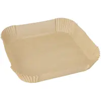 Papstar 100 Bakpapier 23 cm x 23 cm x 4,5 cm bruin voor heteluchtfriteuses