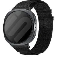Strap-it Alpine nylon bandje - geschikt voor Samsung Galaxy Watch 8 - 40mm / Galaxy Watch 8 - 44mm / Galaxy Watch 8 Classic (zwart)