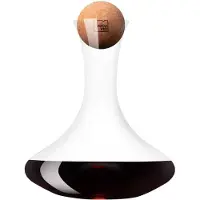 VacuVin Vacu Vin Decanteerkaraf 1 Liter – Kristalglas – Inclusief Kurken Stopper – Wijnkaraf voor Rode en Witte Wijn