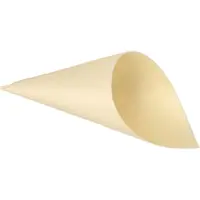 Papstar 50 Fingerfood cone, hout pure Ø 4,5 cm · 8,5 cm