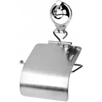 Galicja Forte Serie - Toiletpapierhouder met Zuignap - Zilver - Klassiek Design - Bescherming tegen Stof