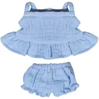 Miniland poppenkleding set - kleedje met broekje 21cm pop accessoire.