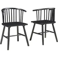 En.casa Eetkamerstoel Stami 79x53x47,5 cm set van 2 zwart []