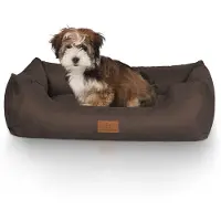 Knuffelwuff Hondenbed Dreamline van velours M-L 85 x 63cm bruin