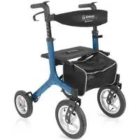MORETTI Opvouwbare rollator - 4 luchtbanden - Blauw