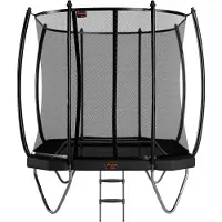 Avyna Opbouw Trampoline 305x225 cm – Zwart – Inclusief Veiligheidsnet – Rechthoekig – Premium Kwaliteit – Trampoline op poten