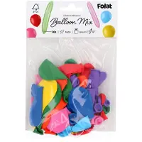Folat Latexballonnen - Vorm - Stripetastic - Assorti - 50 stuks