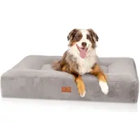 Knuffelwuff orthopedisch hondenbed met knuffelzacht imitatiekonijnenbont Midland 80x60 cm