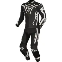 MUGENRACE Predator Zwart Wit Geperforeerd 2-Delig Motorpak - Racepak
