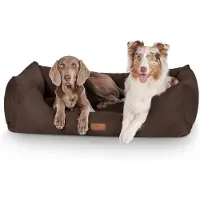 Knuffelwuff Hondenbed Dreamline van velours oversized XXXL 155 x 105cm bruin