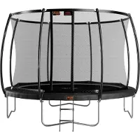 Avyna Opbouw Trampoline Ø365 cm – Zwart – Inclusief Veiligheidsnet – Rond – Premium Kwaliteit – Trampoline op poten