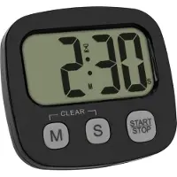 TFA-Dostmann 2er Set Digitaler Timer mit Stoppuhr und Uhrzeit Stopwatch Zwart, Wit Digitaal