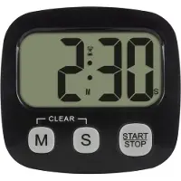TFA-Dostmann 2er Set Digitaler Timer mit Stoppuhr und Uhrzeit Stopwatch Zwart, Wit Digitaal