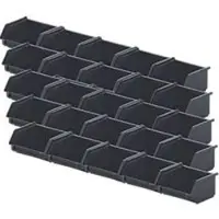 Ssi Opbergdoos SCHÄFER ENTRY 110 serie - gemaakt van gerecycled kunststof - L 92 x B 100 x H 51 mm - zwart - 25 stuks
