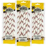 Voskes 3x Hondensnacks Twist Stick Beef M 6 stuks