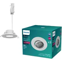 Philips Led inbouwspot | Rond | 4000K | Wit | Ø 68 mm | IP20 | 5W | 3 stuks