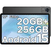 Doogee T36 -Android 15 -tablet -32 ​​GB RAM + 256 GB ROM-8800 mAh -4G LTE- Octa Core-12 inch 90 Hz-BT 5.0 -13 MP camera - FaceID - dubbele speakers-Zwart