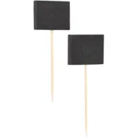 Papstar 100 Fingerfood prikkers 8,5 cm Blackboard