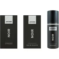 Amando Noir - Set - After Shave 50 ml / Eau de Toilette Spray 50 ml / Deo Spray 150 ml