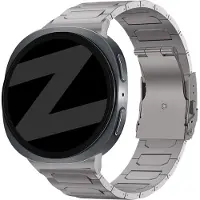 Bandz Titanium Band 'Deluxe' - hoogwaardige titanium horlogeband - geschikt voor Samsung Galaxy Watch 8 - 40mm / Galaxy Watch 8 - 44mm / Galaxy Watch 8 Classic (titanium)