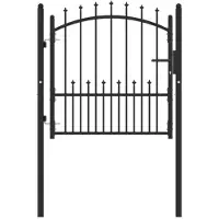 vidaXL Hekpoort EMMEN met stalen pinnen 104x97 cm zwart