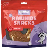 Braaaf 10x Hondensnack Donut Rund & Vis 10-12 cm 115 gr