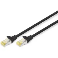 Digitus DK-1644-A-050/BL RJ45 Netwerkkabel, patchkabel CAT 6A S/FTP 5.00 m Zwart Halogeenvrij, Verdraaide paren, Snagless, Vlambestendig 1 stuk(s)