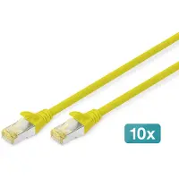 Digitus Kruisingskabel (patch cord) RJ45-RJ45, cat.6A, S/FTP, AWG 26/7, LSOH, 2m, geel, 10stuks