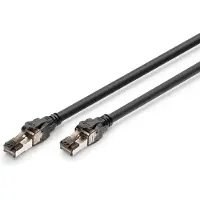 Digitus DK-1843-005 RJ45 Netwerkkabel, patchkabel CAT 8.1 S/FTP 0.5 m Zwart Kleurcodering, Afgeschermd, Meerdradig, Met anti-kniktule 1 stuk(s)