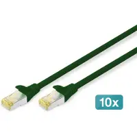 Digitus LAN-kabel Cat 6A - - 3m - S/FTP Geëmband - Compatibel met Cat-6 & Cat-7 - Groene