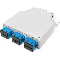 Digitus Glasvezel lasdoos op DIN-rail, 6x SC duplex OS2 met lastray en pigtails, grijs
