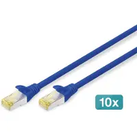 Digitus DK-1644-A-020-B. netwerkkabel, Cat. 6A, S/FTP, 2,0 meter, blauw, set