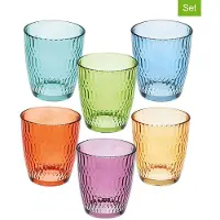Tognana Porcellane N3585U2M255 waterglas Verschillende kleuren 6 stuk(s) 310 ml