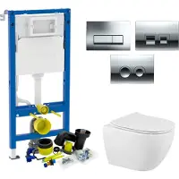 Sanindusa Geberit up100 toiletset set 70 sanibold met delta drukplaat