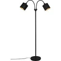 TRIO Vloerlamp Tommy, zwart, Woon-/ Eetkamer, Textiel / Stof / Zijde, Modern, vloerlamp
