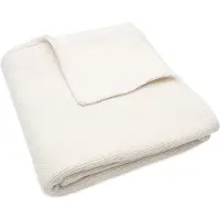 Jollein - Deken Ledikant 100x150cm Basic Knit - Dekentje Baby - Ivory/Coral fleece