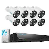 Reolink NVS16-12MB8, 12MP PoE Cameraset met 24/7 opnemen