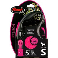 Flexi Rollijn New Neon Tape 5 mtr tot 15 kg Roze