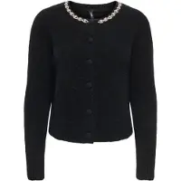 ONLY Gebreid vest 'ONLViva' zwart / parelwit