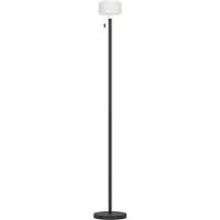 Eglo Montapalma-L Staande lamp Binnen en Buiten - Oplaadbaar (tot 60 uur licht) - SOLAR - 140 cm - Zwart/Wit - Warm wit licht en instelbaar RGB - Draadloos - Dimbaar