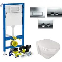Sanindusa Geberit up100 toiletset set 72 plus met delta drukplaat